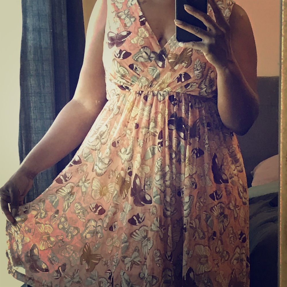 Butterfly V-Neck Dress